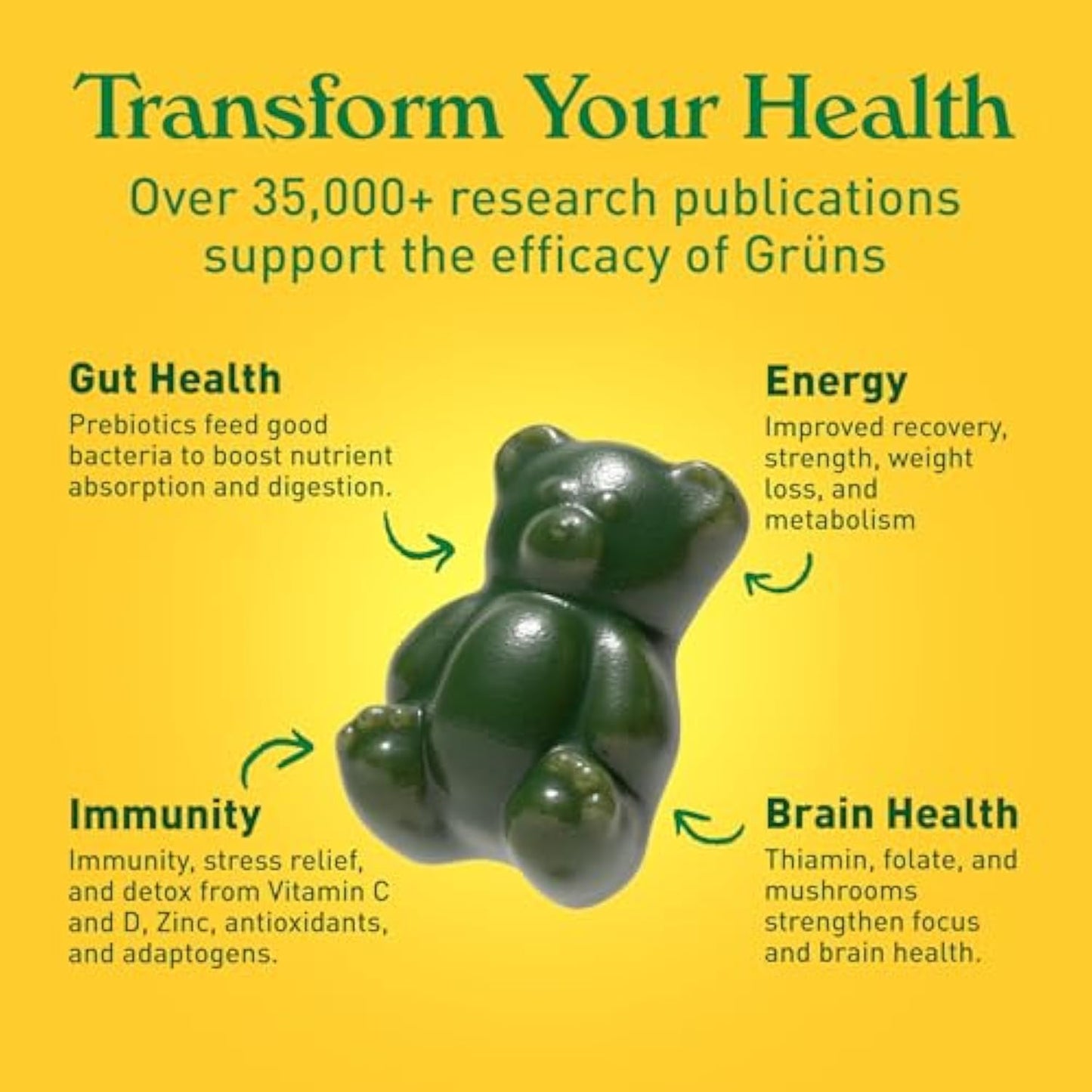 Grüns Adults Super Greens Gummies