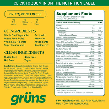 Grüns Adults Super Greens Gummies