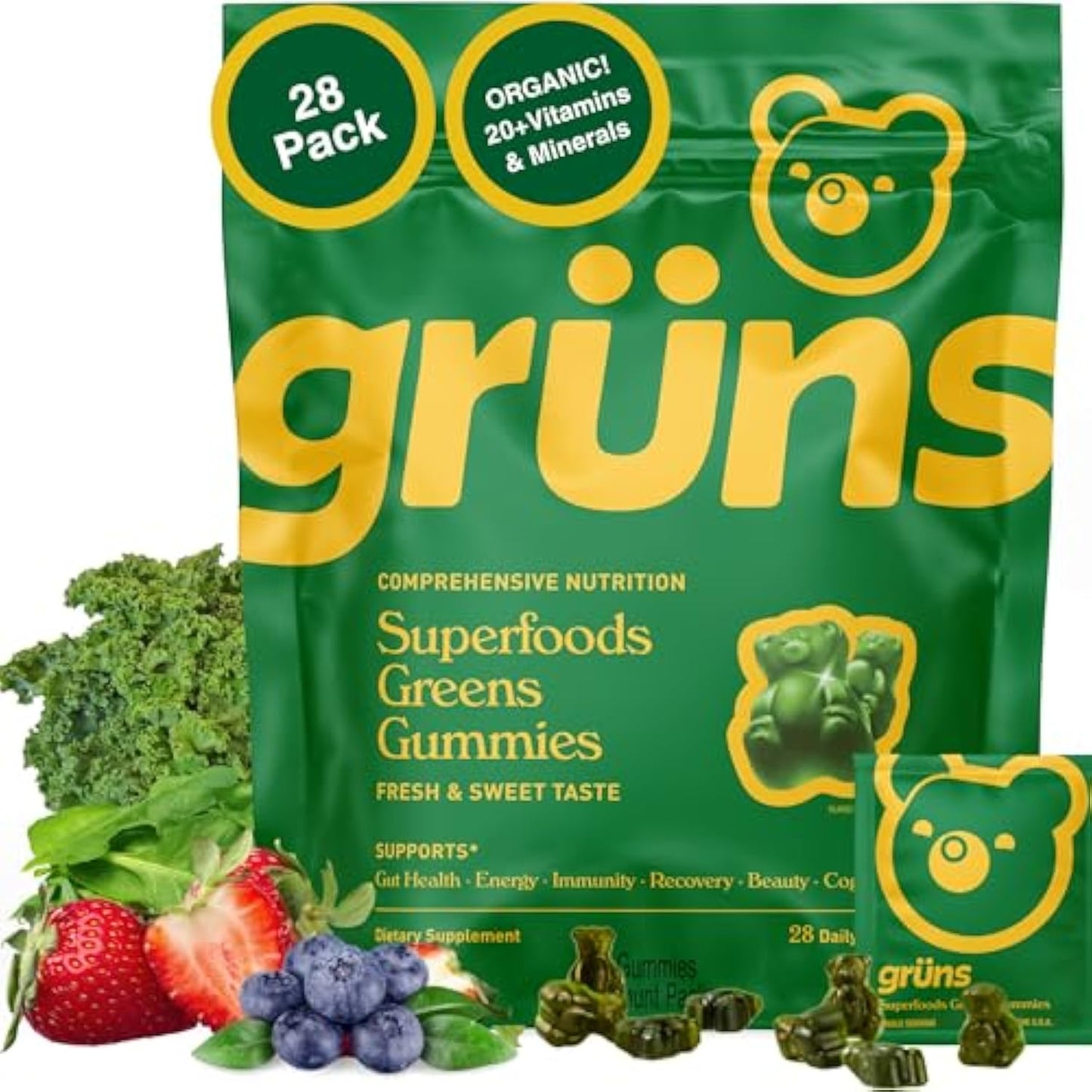 Grüns Adults Super Greens Gummies